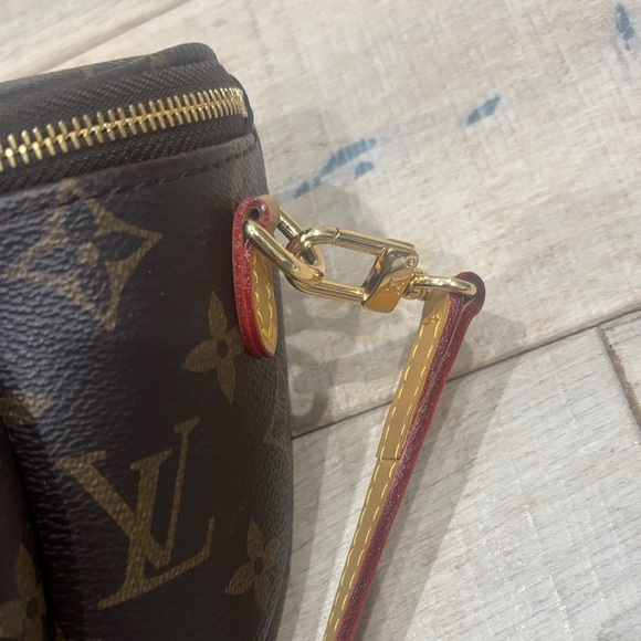 Monogram Crossbody Bag in Brown and Gold